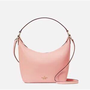 New Kate Spade Leila Hobo Shoulder Bag Pebble Leather Tea Rose